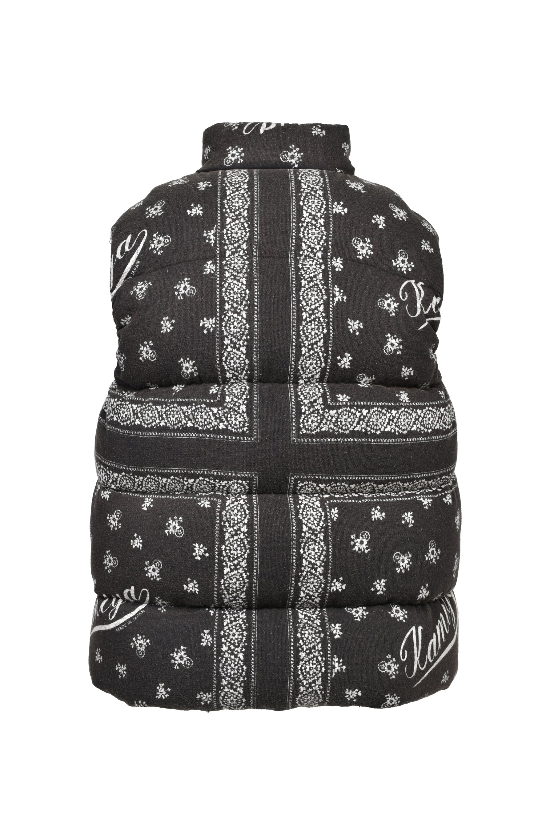 OG BANDANA DISCHARGE DOWN VEST / BLK