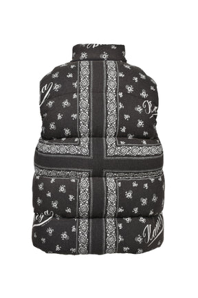 OG BANDANA DISCHARGE DOWN VEST / BLK