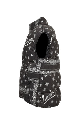 OG BANDANA DISCHARGE DOWN VEST / BLK