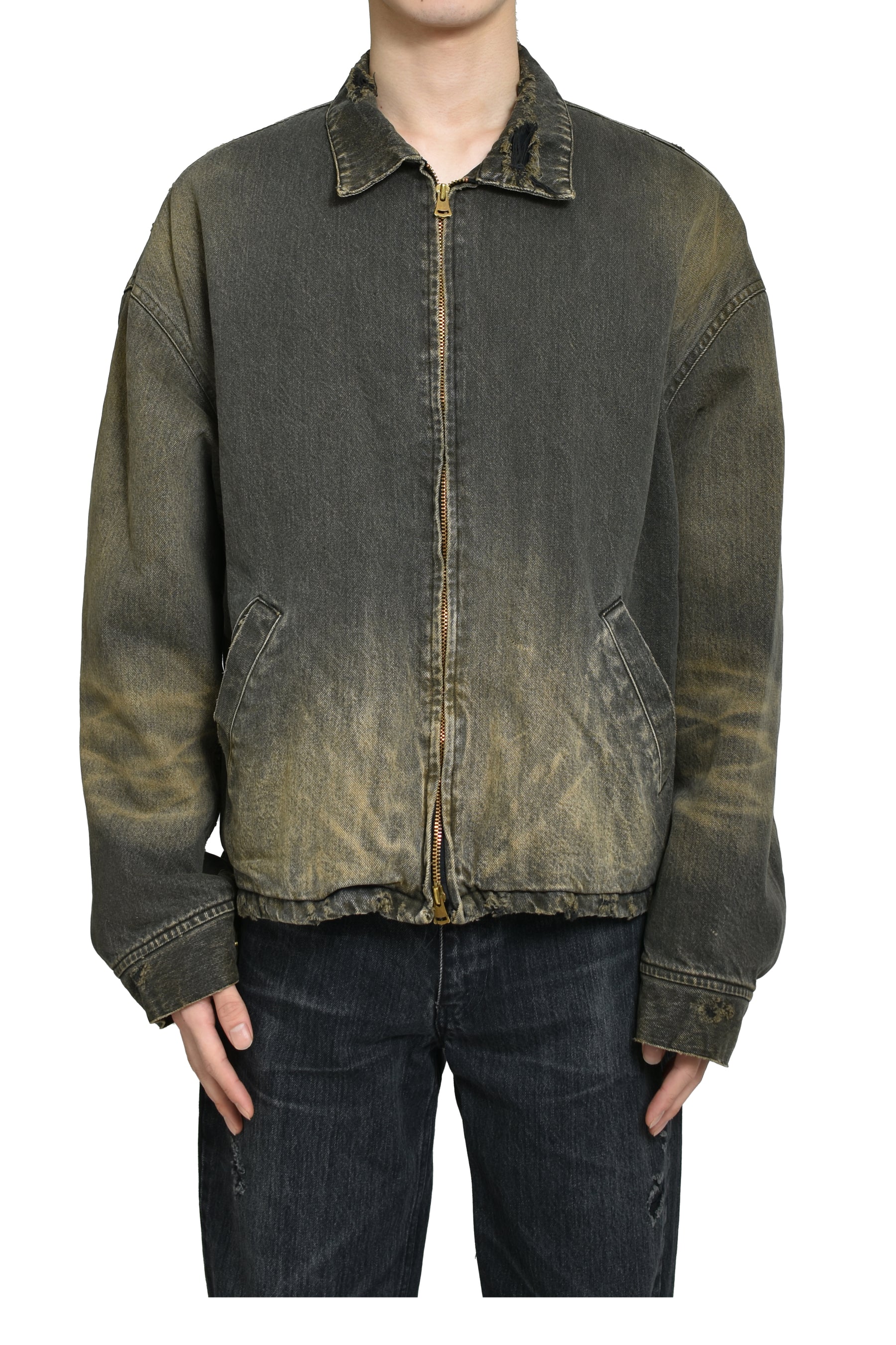 DENIM WORK BLOUSON / BLK