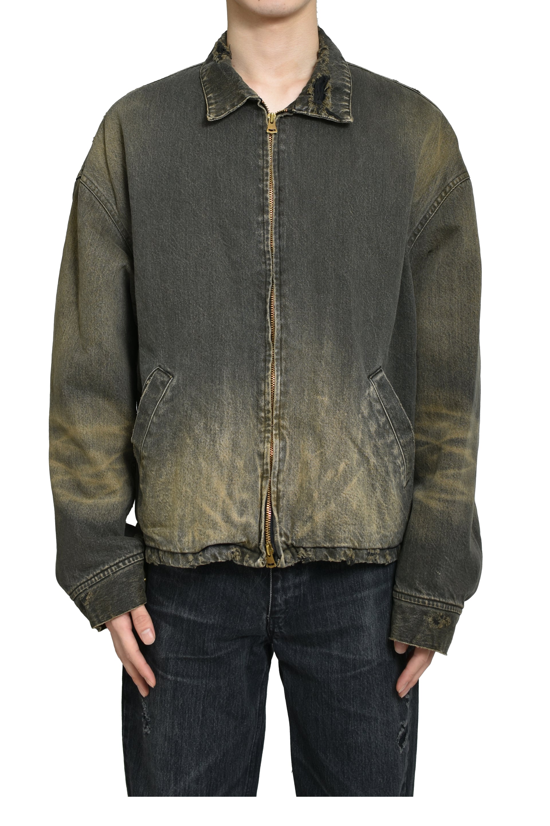 DENIM WORK BLOUSON / BLK