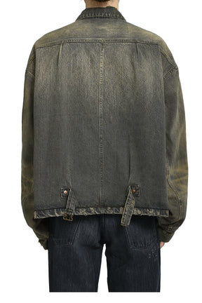 DENIM WORK BLOUSON / BLK