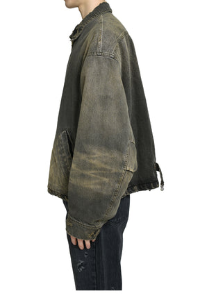 DENIM WORK BLOUSON / BLK