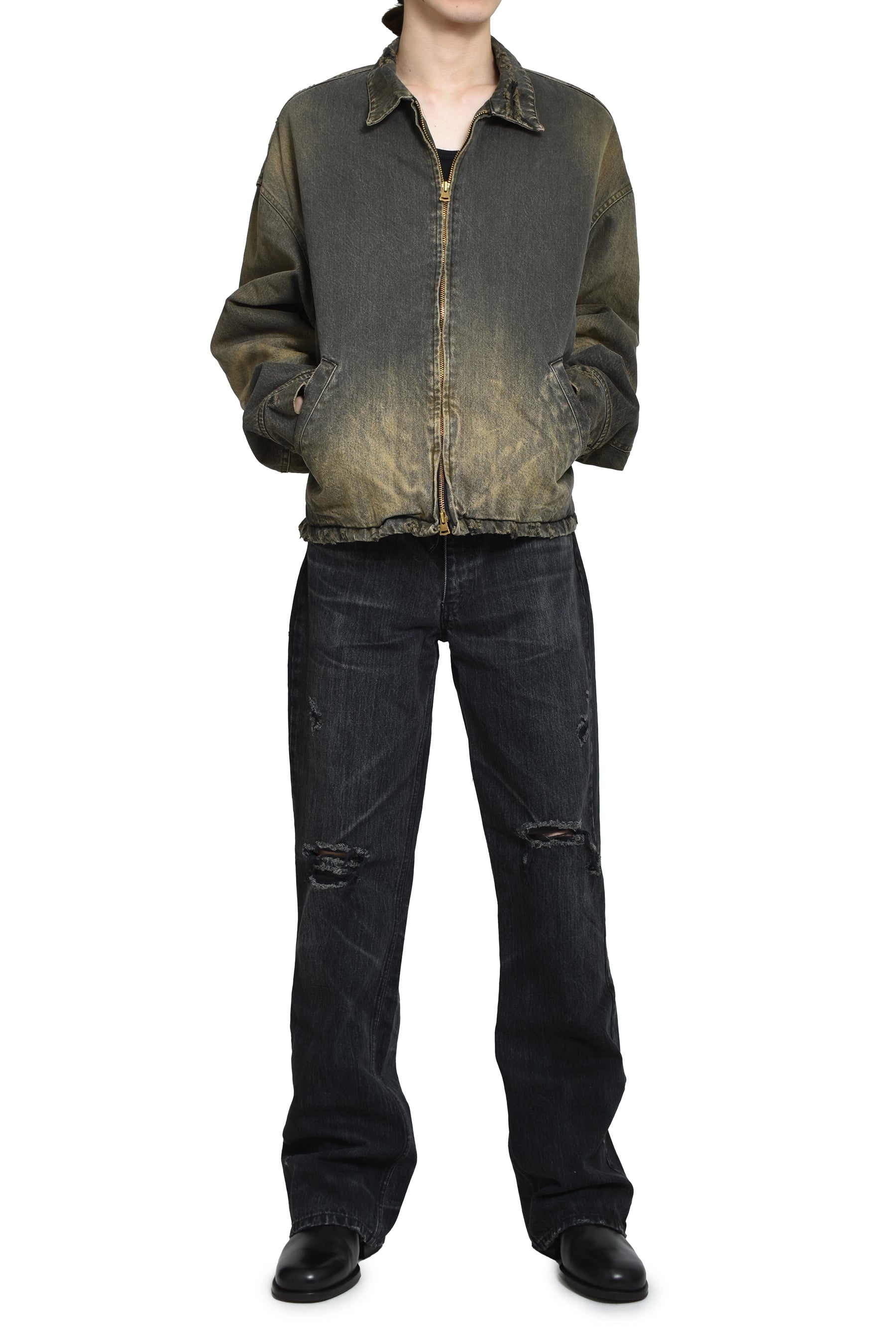 DENIM WORK BLOUSON / BLK