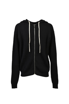 Rick Owens SS26 ZIPPED HOODIE / BLK - NUBIAN
