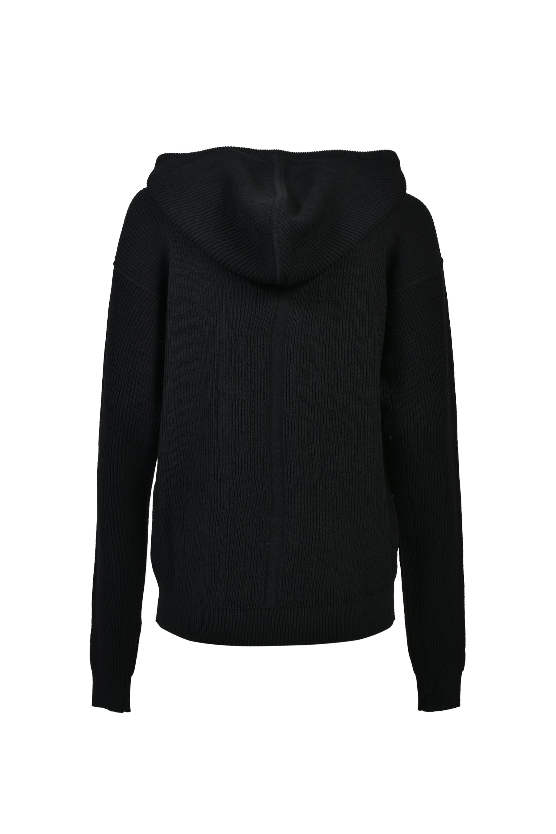 ZIPPED HOODIE / BLK