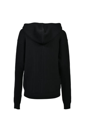 ZIPPED HOODIE / BLK