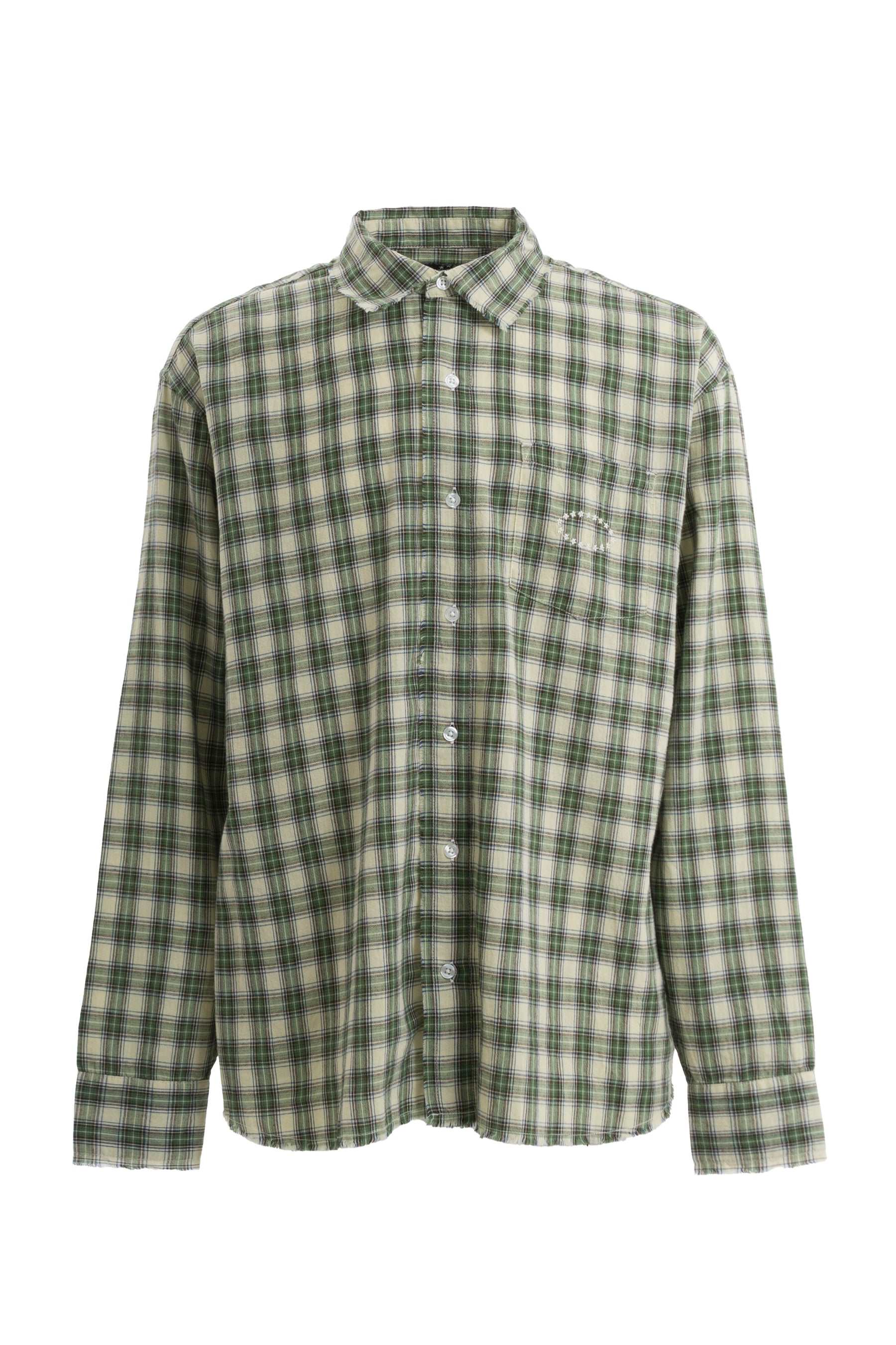 CUT OFF VINTAGE SHIRTS / CHECK GRN