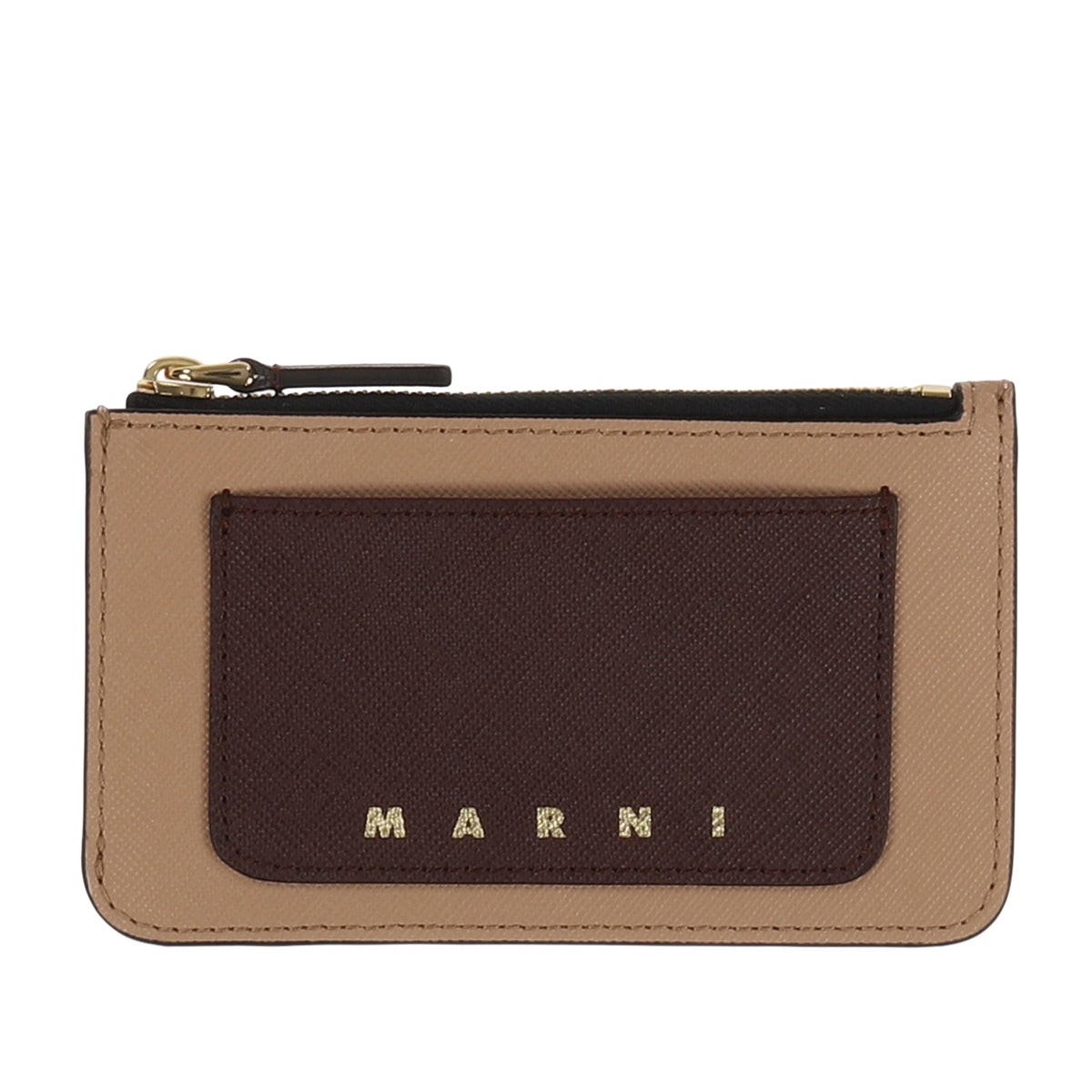 MARNI マルニ SS26 ZIPPED CARD HOLDER / CINDER ROSE POMPEI CHOCOLATE - NUBIAN  ヌビアン
