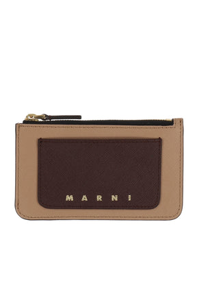 ZIPPED CARD HOLDER / CINDER ROSE POMPEI CHOCOLATE