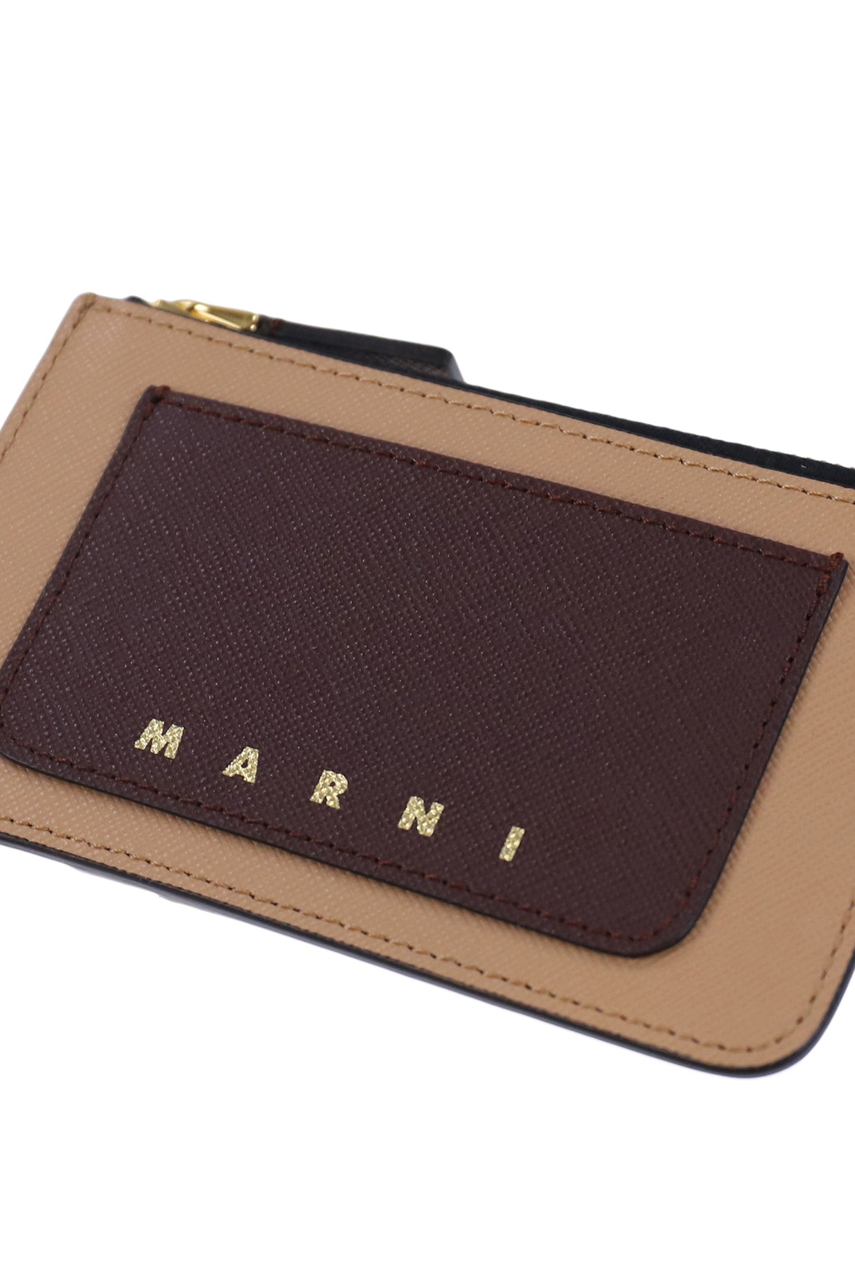 ZIPPED CARD HOLDER / CINDER ROSE POMPEI CHOCOLATE