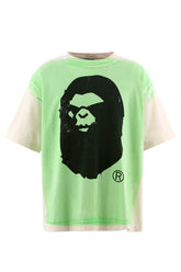 BAPE_SS TEE/HANDPRINT/WHT+GRN / WHT X GRN