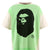 BAPE_SS TEE/HANDPRINT/WHT+GRN / WHT X GRN