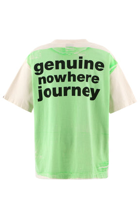 BAPE_SS TEE/HANDPRINT/WHT+GRN / WHT X GRN