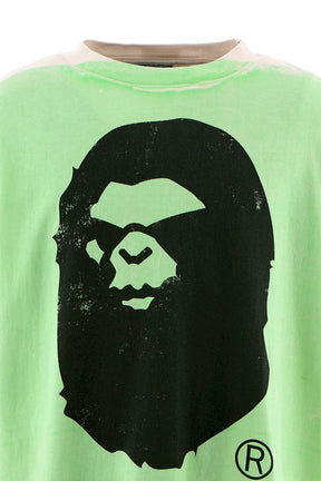 BAPE_SS TEE/HANDPRINT/WHT+GRN / WHT X GRN