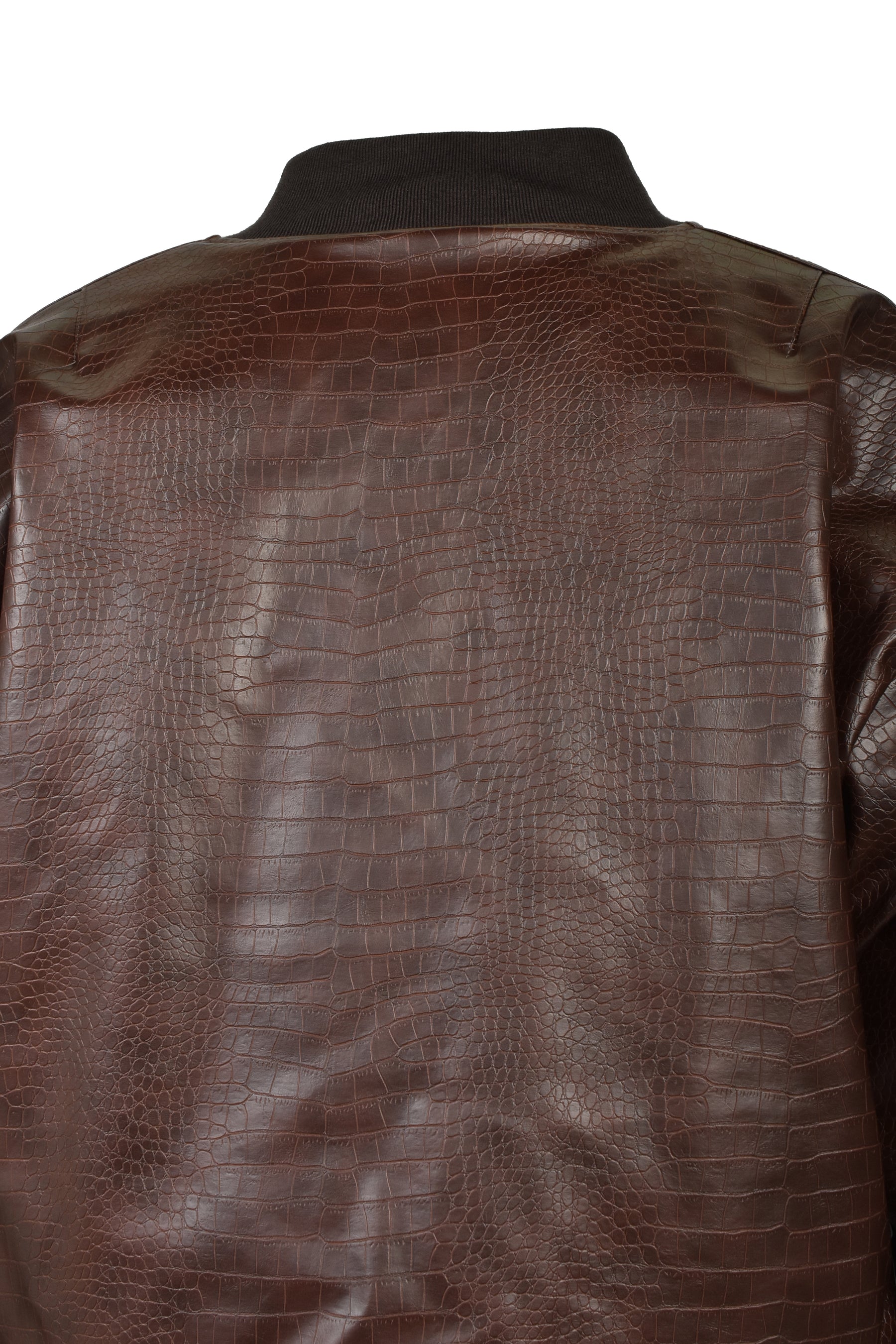 FAUX CROCODILE BOMBER JACKET / BRW