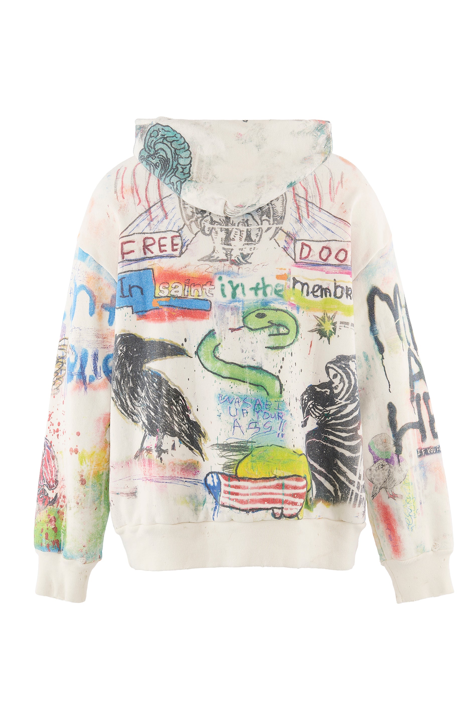 MDS_DBL FACE HOODIE/MADSUCKY / WHT