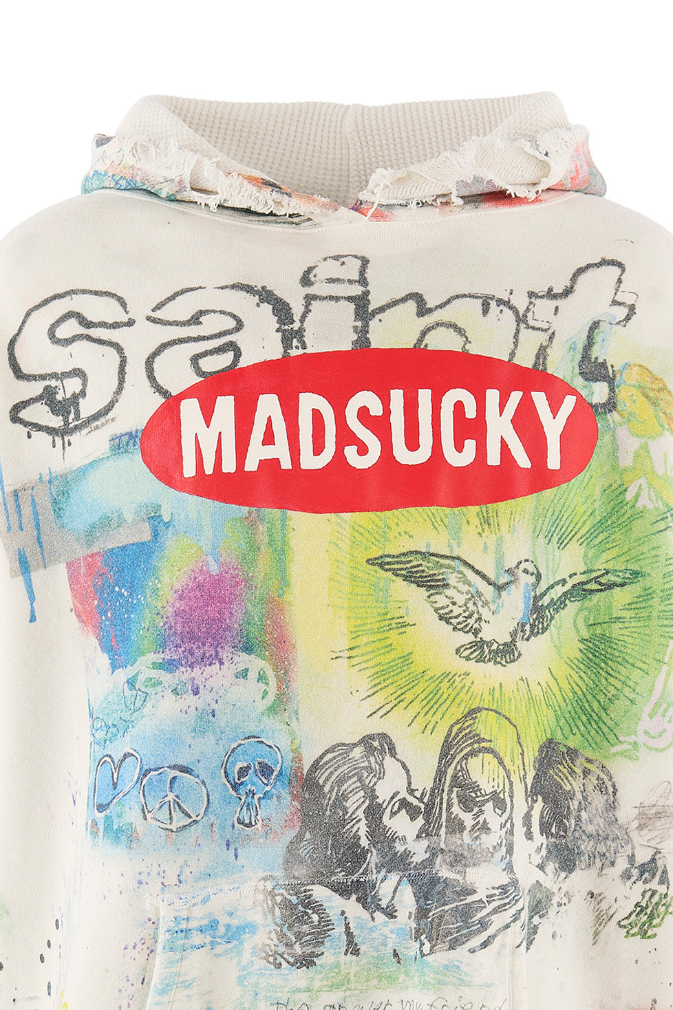 MDS_DBL FACE HOODIE/MADSUCKY / WHT