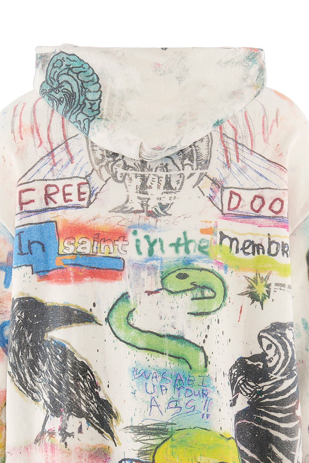 MDS_DBL FACE HOODIE/MADSUCKY / WHT