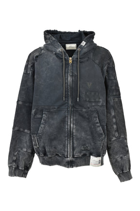 BLEACHED REPAIR PARKA / BLK