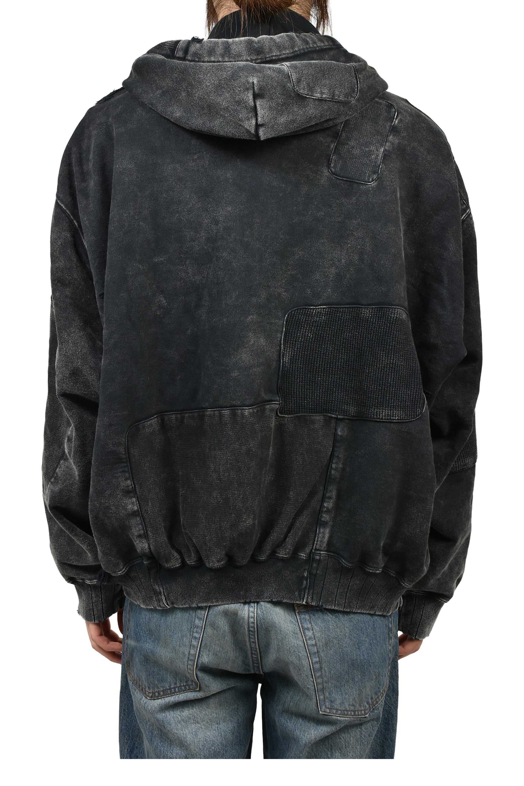 BLEACHED REPAIR PARKA / BLK