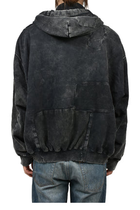 BLEACHED REPAIR PARKA / BLK