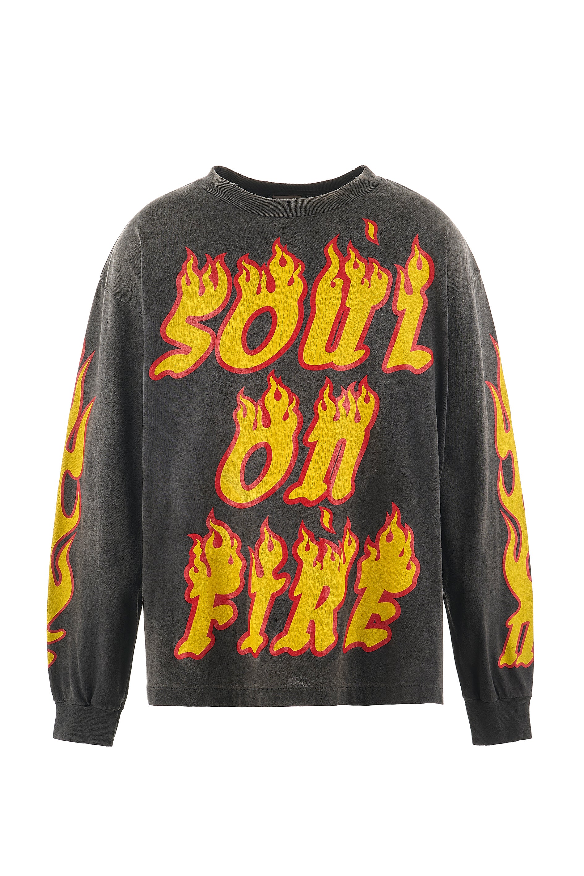 SAINT Mxxxxxx LS TEE/SOUL ON FIRE / BLK