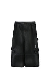 BH LOGO SWEAT CARGO SHORTS / BLK