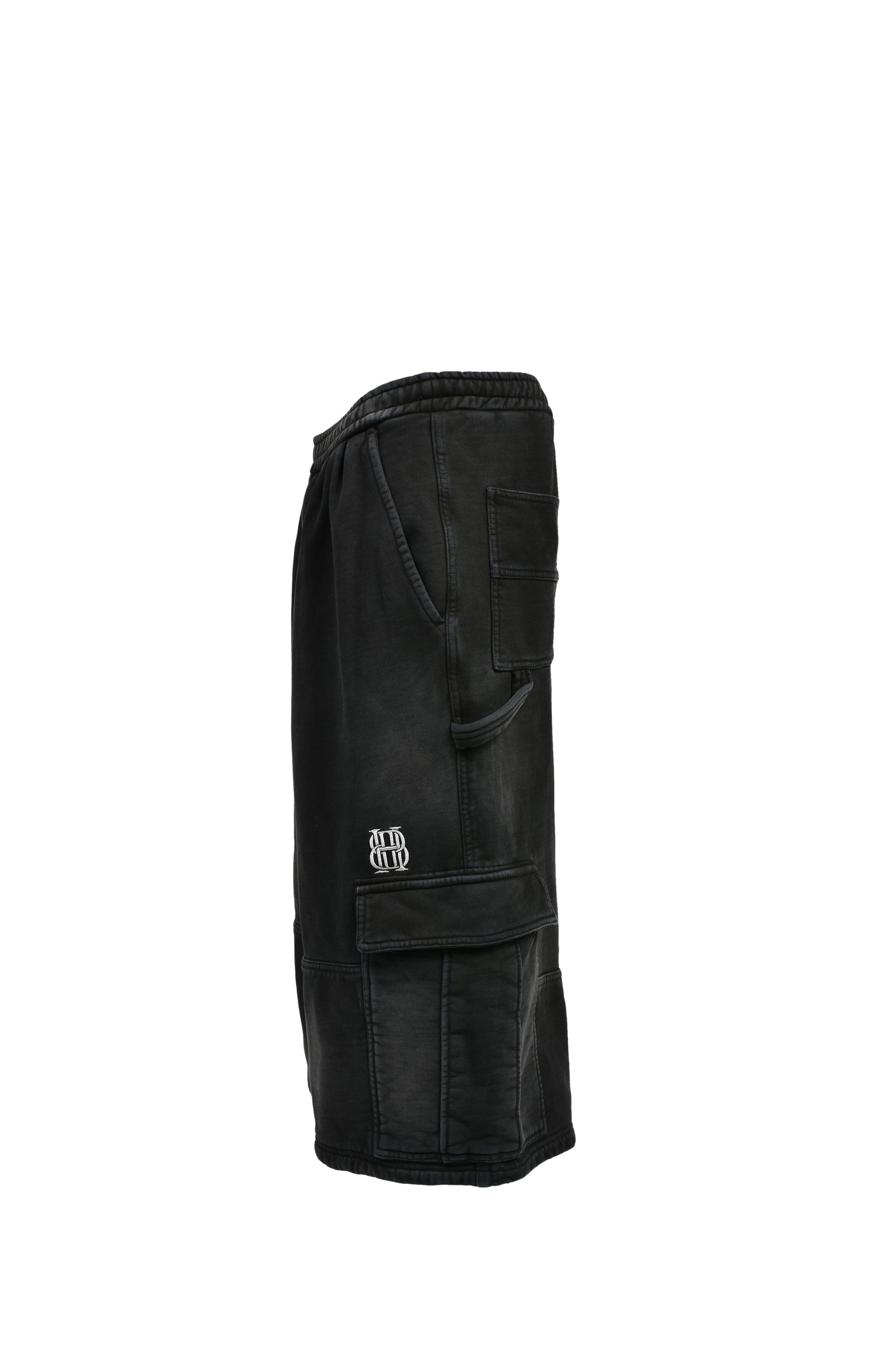 BH LOGO SWEAT CARGO SHORTS / BLK