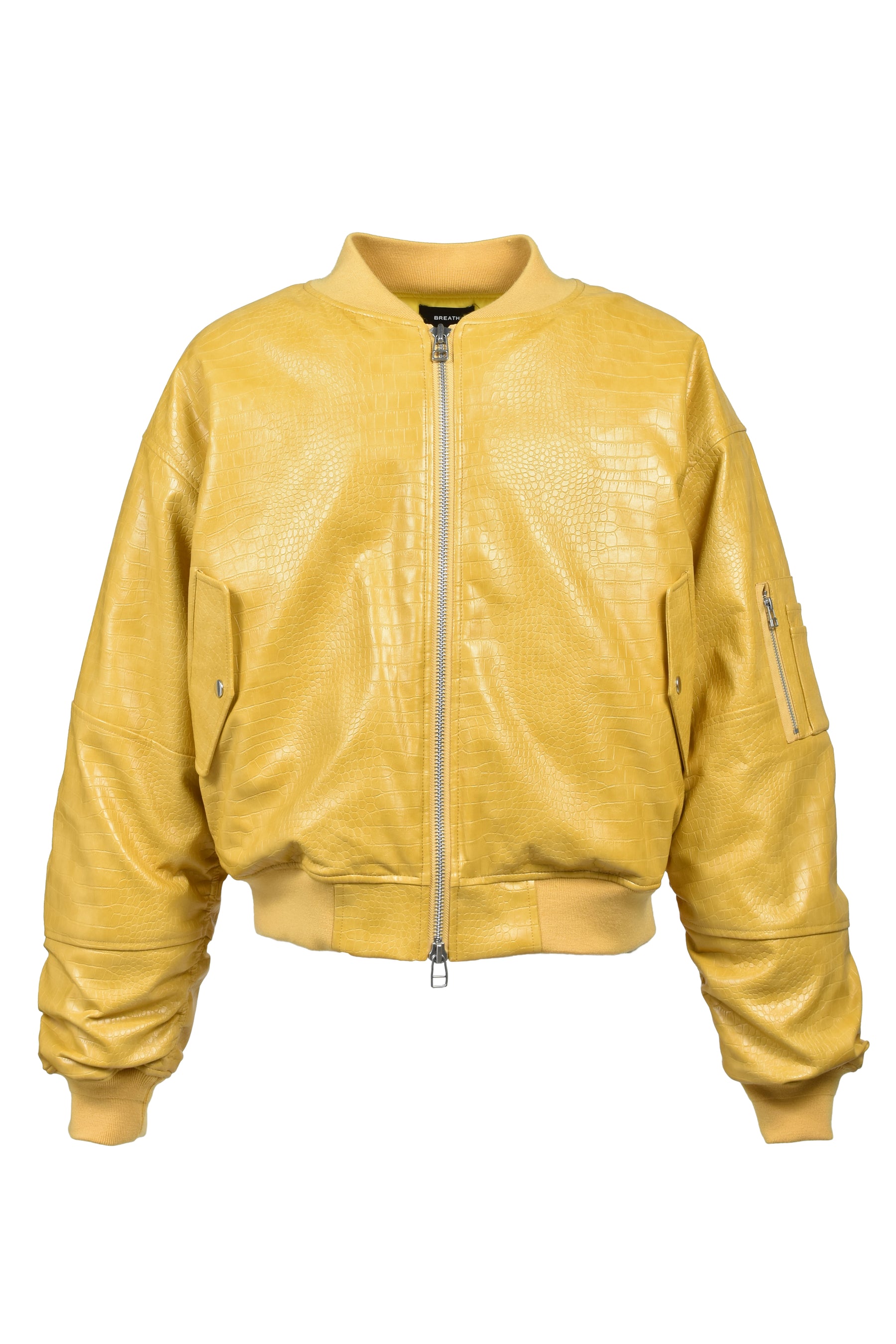 FAUX CROCODILE BOMBER JACKET / MUS