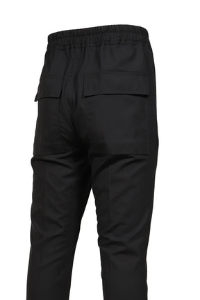 DRAWSTRING SLIM LONG / BLK