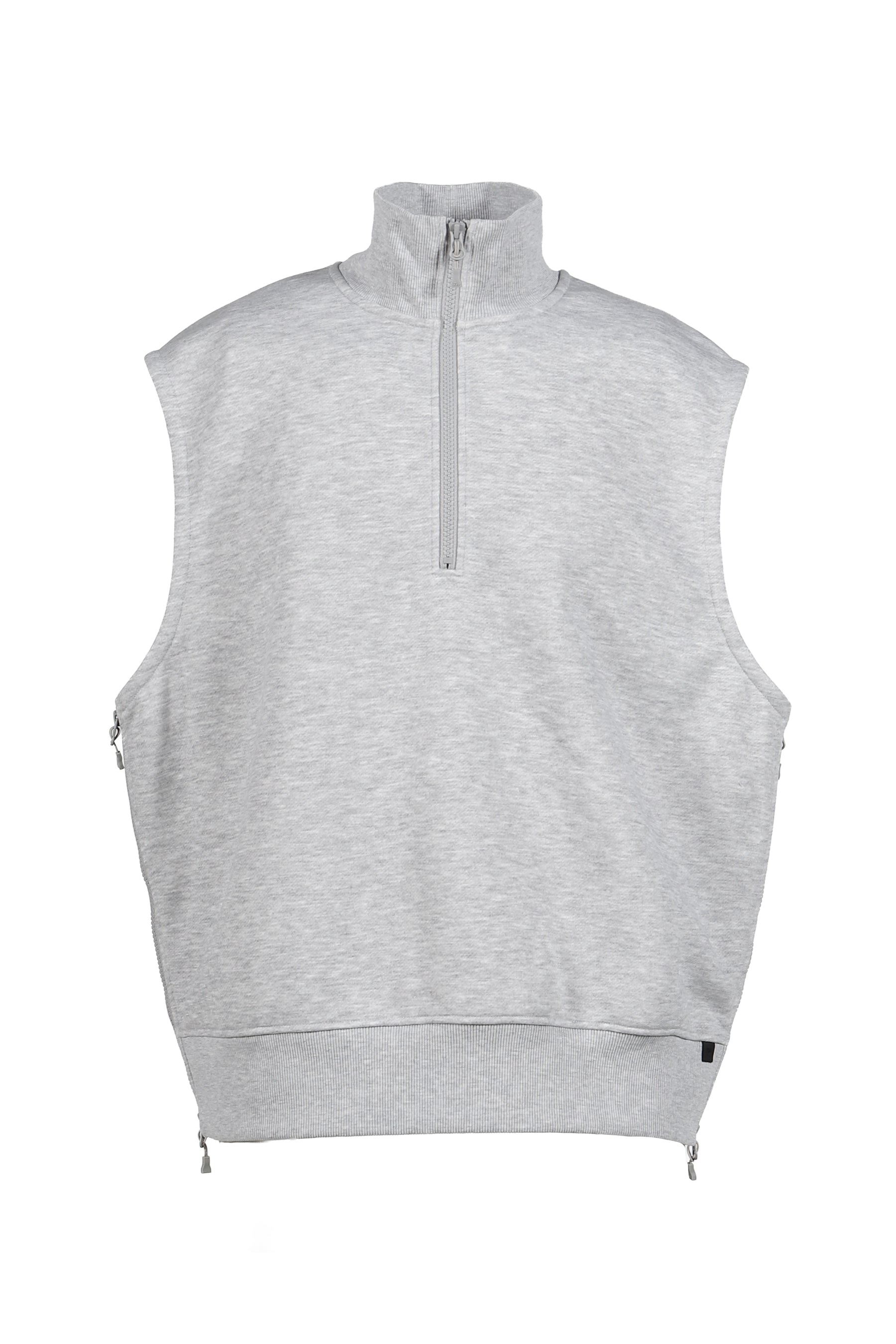 TECH SWEAT ZIP VEST PULLOVER / HEATHER GRY