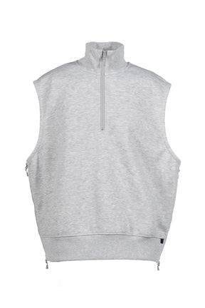 TECH SWEAT ZIP VEST PULLOVER / HEATHER GRY