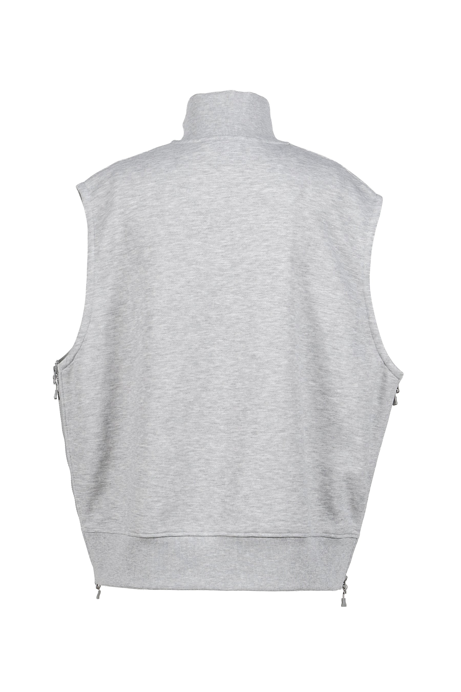 TECH SWEAT ZIP VEST PULLOVER / HEATHER GRY