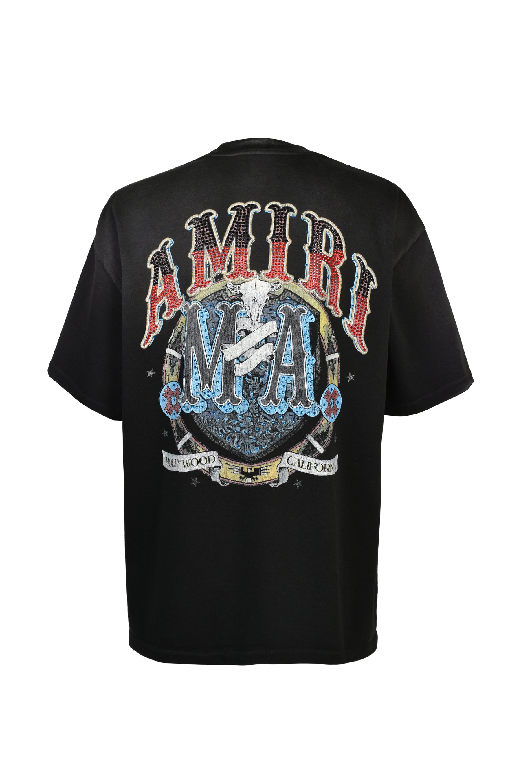 CRYSTAL AMIRI HOLLYWOOD OS TEE / BLK