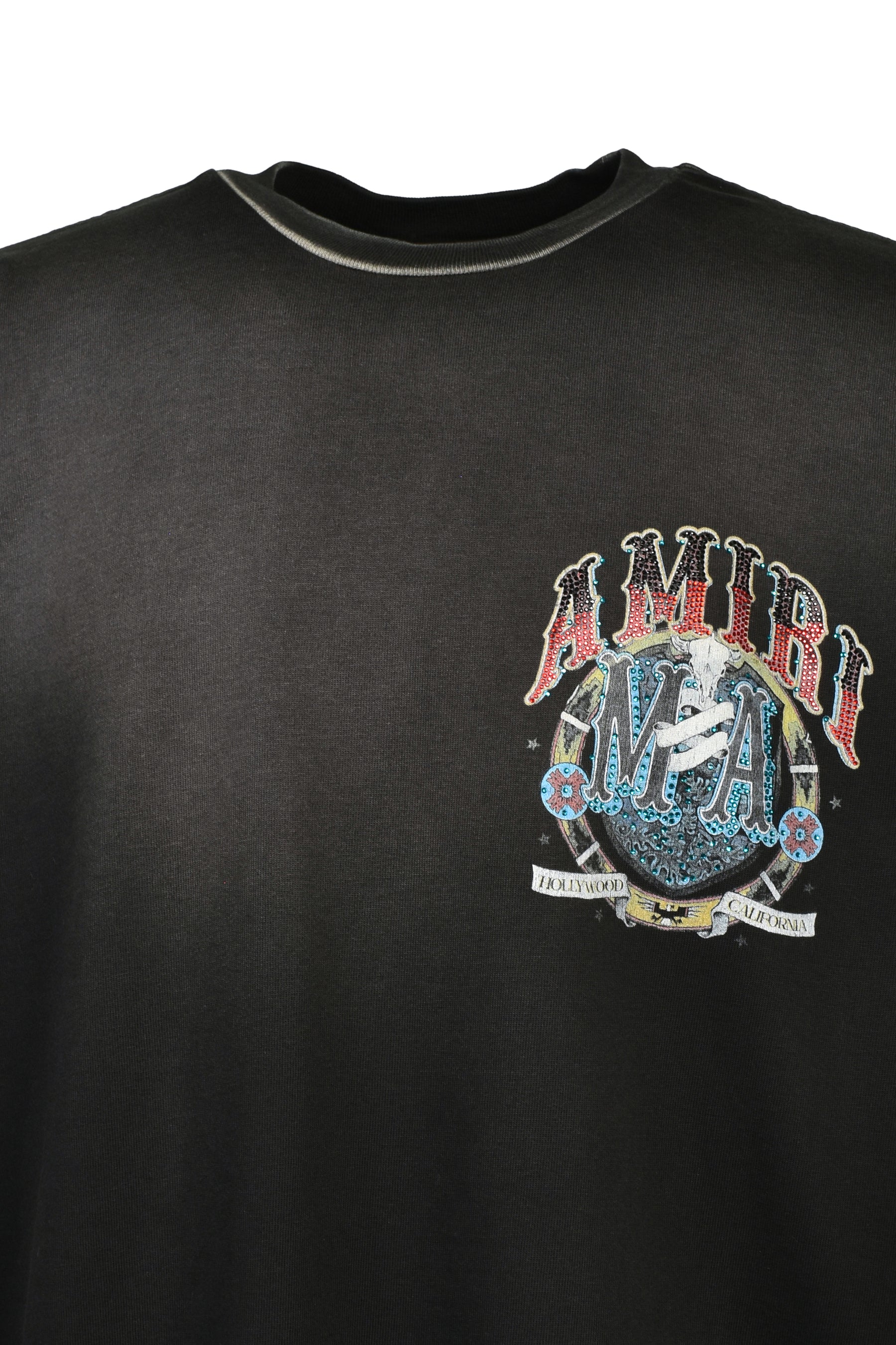 CRYSTAL AMIRI HOLLYWOOD OS TEE / BLK