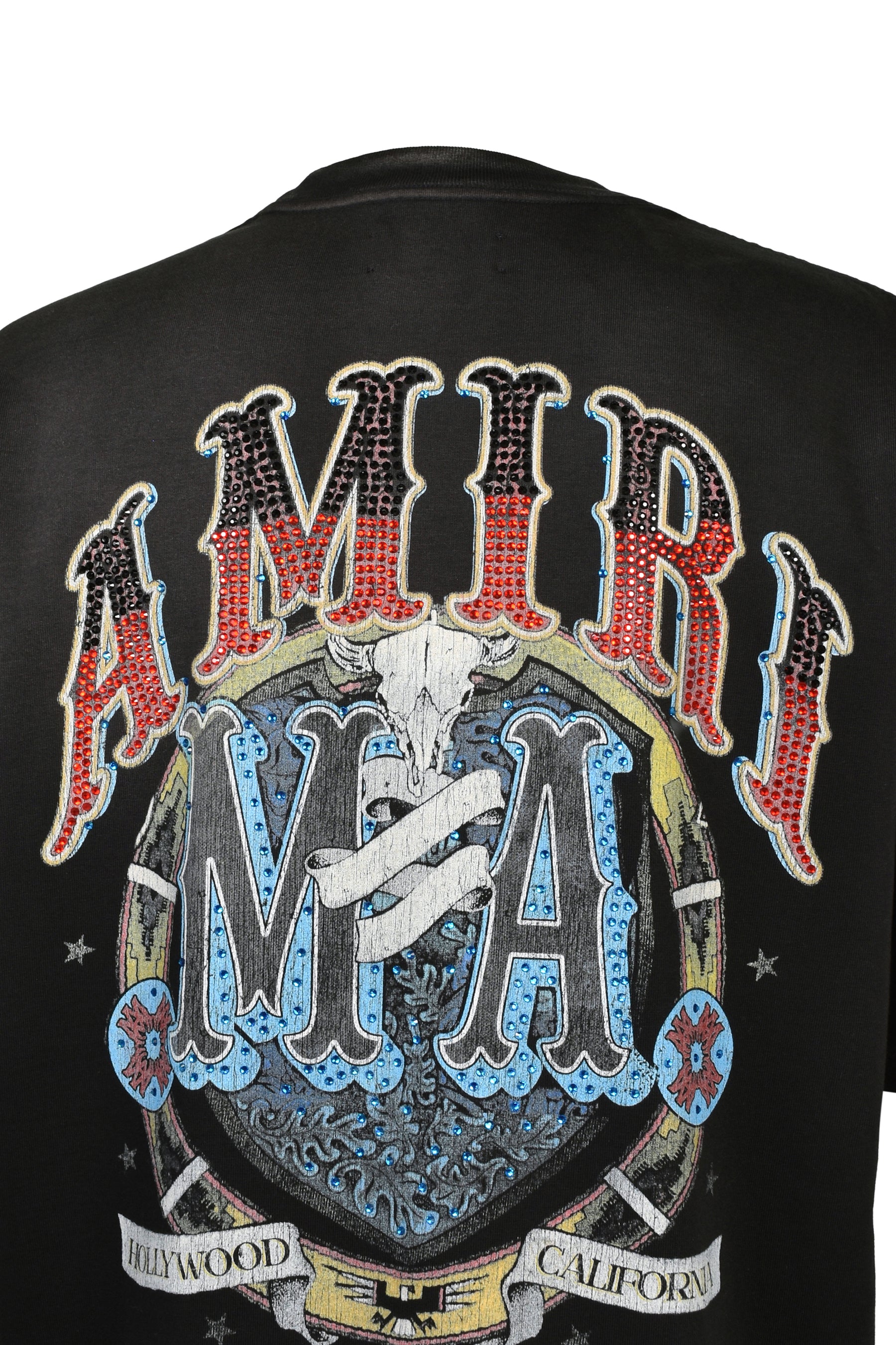 CRYSTAL AMIRI HOLLYWOOD OS TEE / BLK