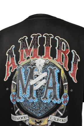 CRYSTAL AMIRI HOLLYWOOD OS TEE / BLK