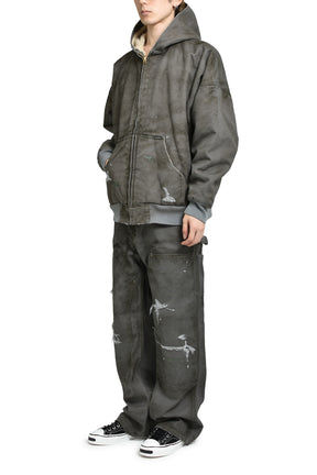 BORO BOA LINING DUCK ZIP PARKA / GRY 