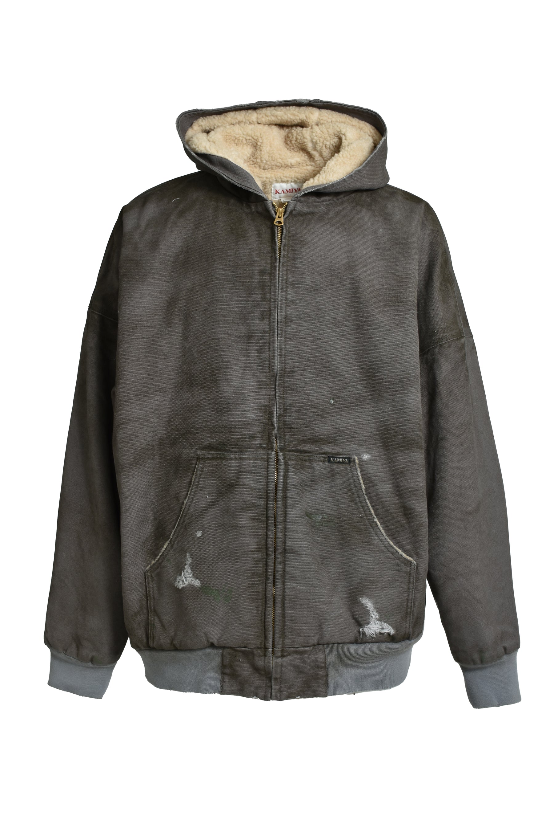 BORO BOA LINING DUCK ZIP PARKA / GRY 