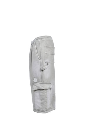 BH LOGO SWEAT CARGO SHORTS / GRY