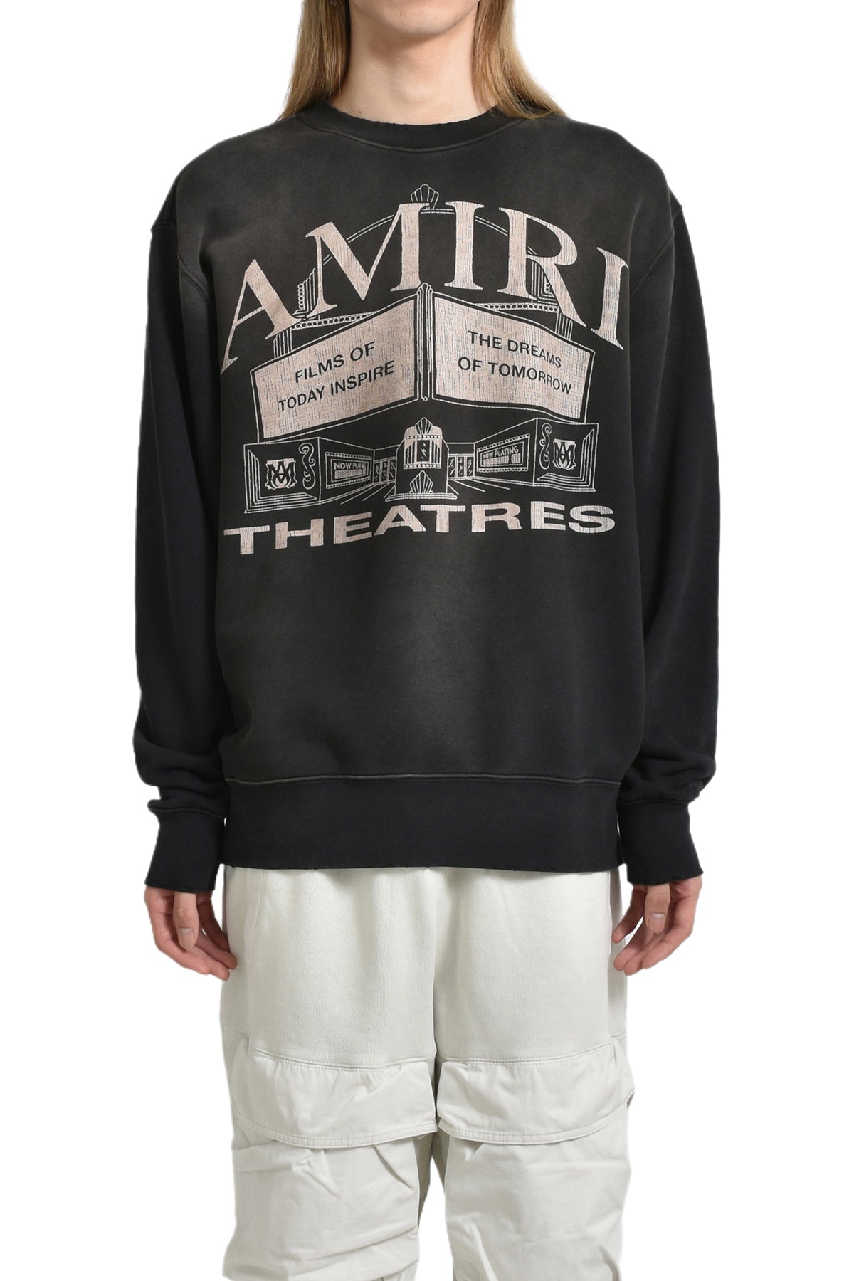 AMIRI THEATERS VINTAGE CREW / BLK