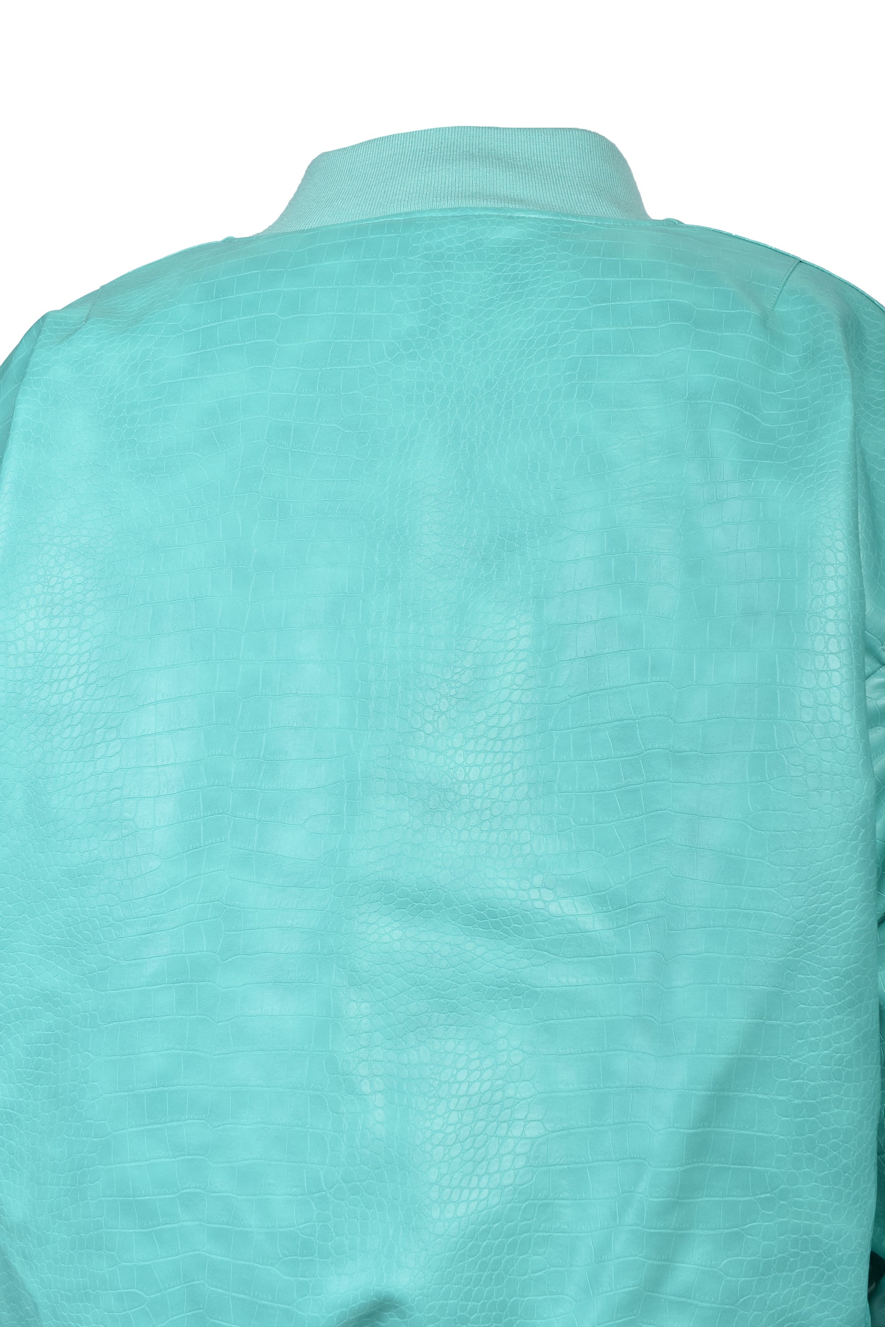 FAUX CROCODILE BOMBER JACKET / TUR