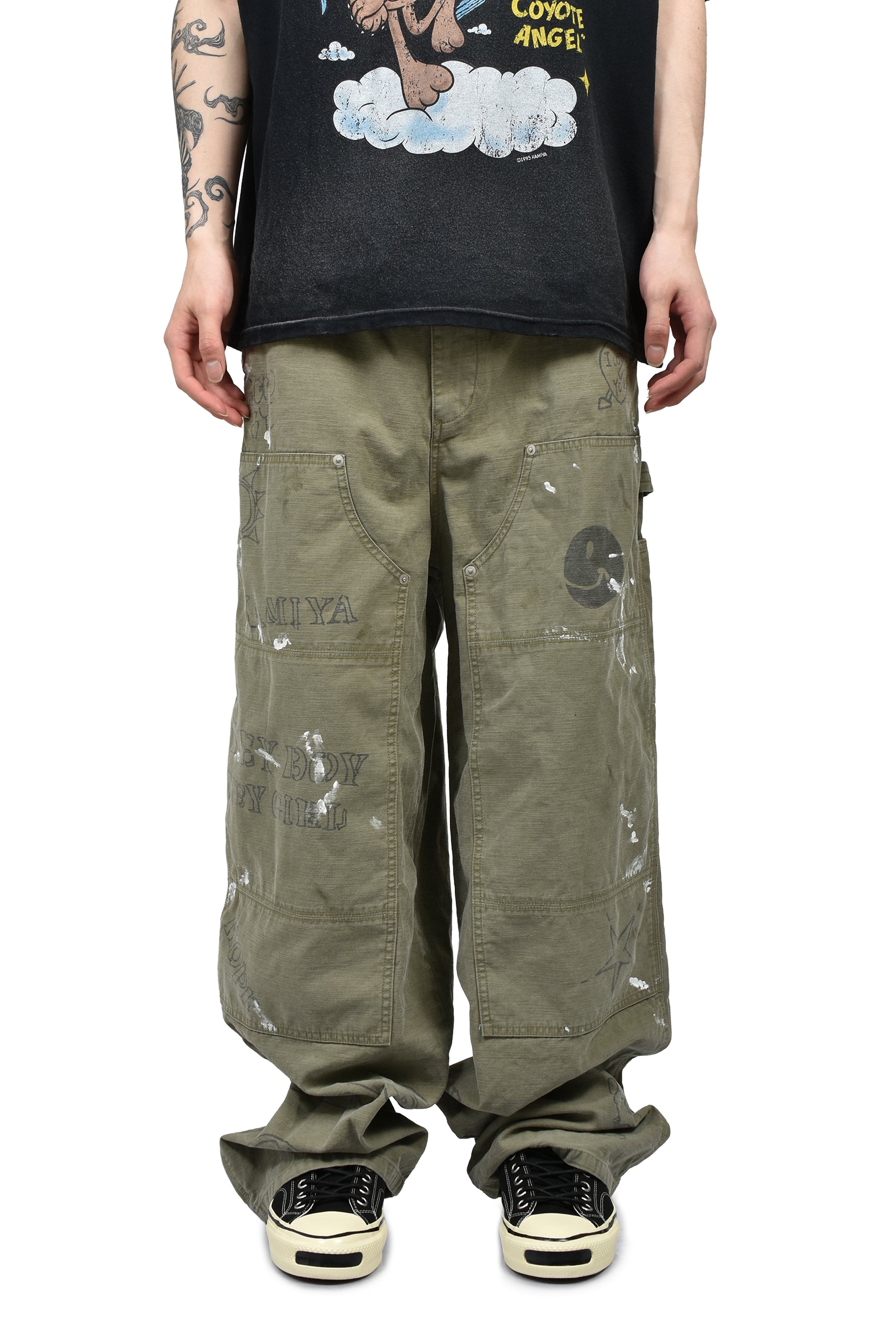 KAMIYA カミヤ SS26 GRAFFITI PAINTER PANTS / KHA - NUBIAN ヌビアン