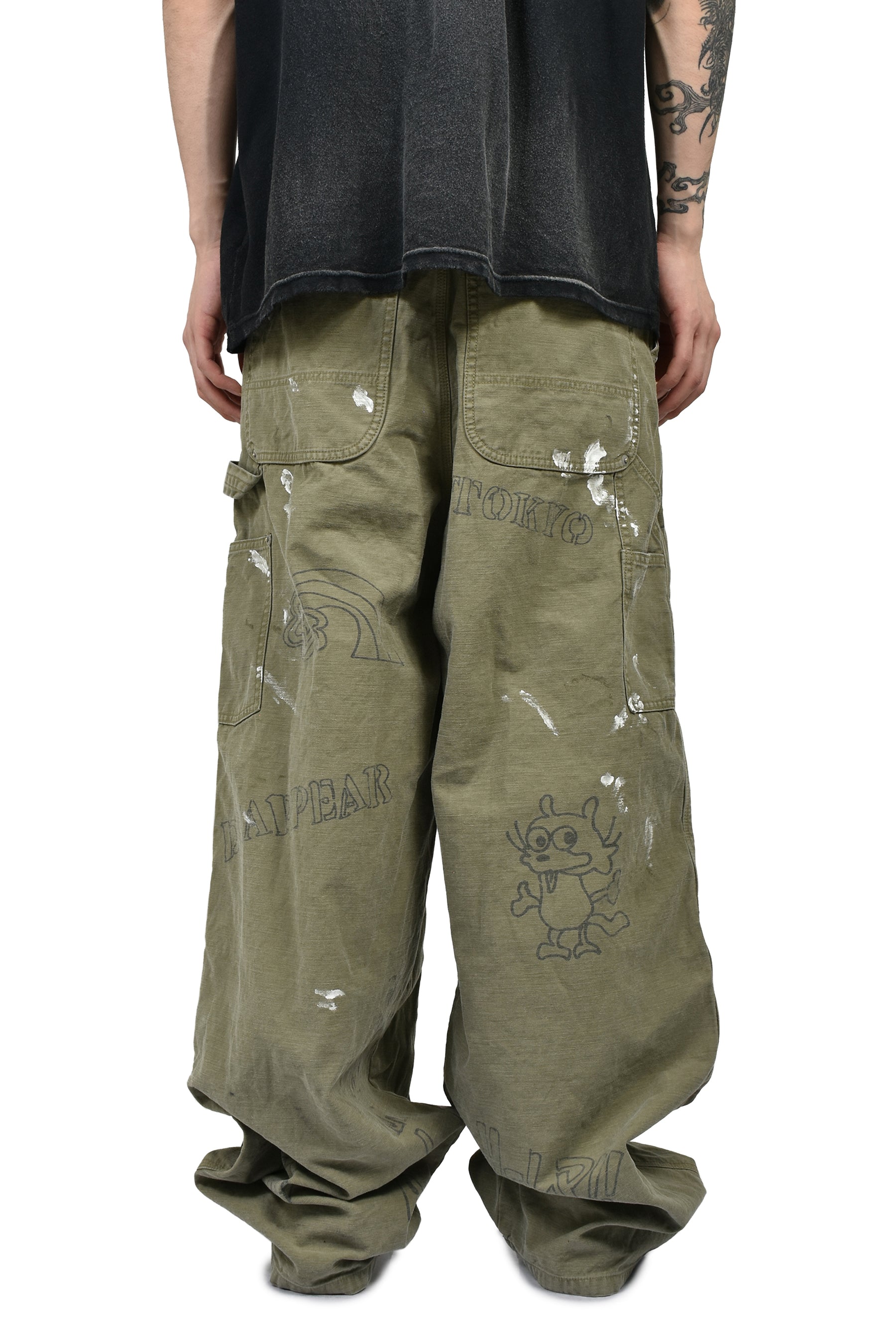 KAMIYA カミヤ SS26 GRAFFITI PAINTER PANTS / KHA - NUBIAN ヌビアン