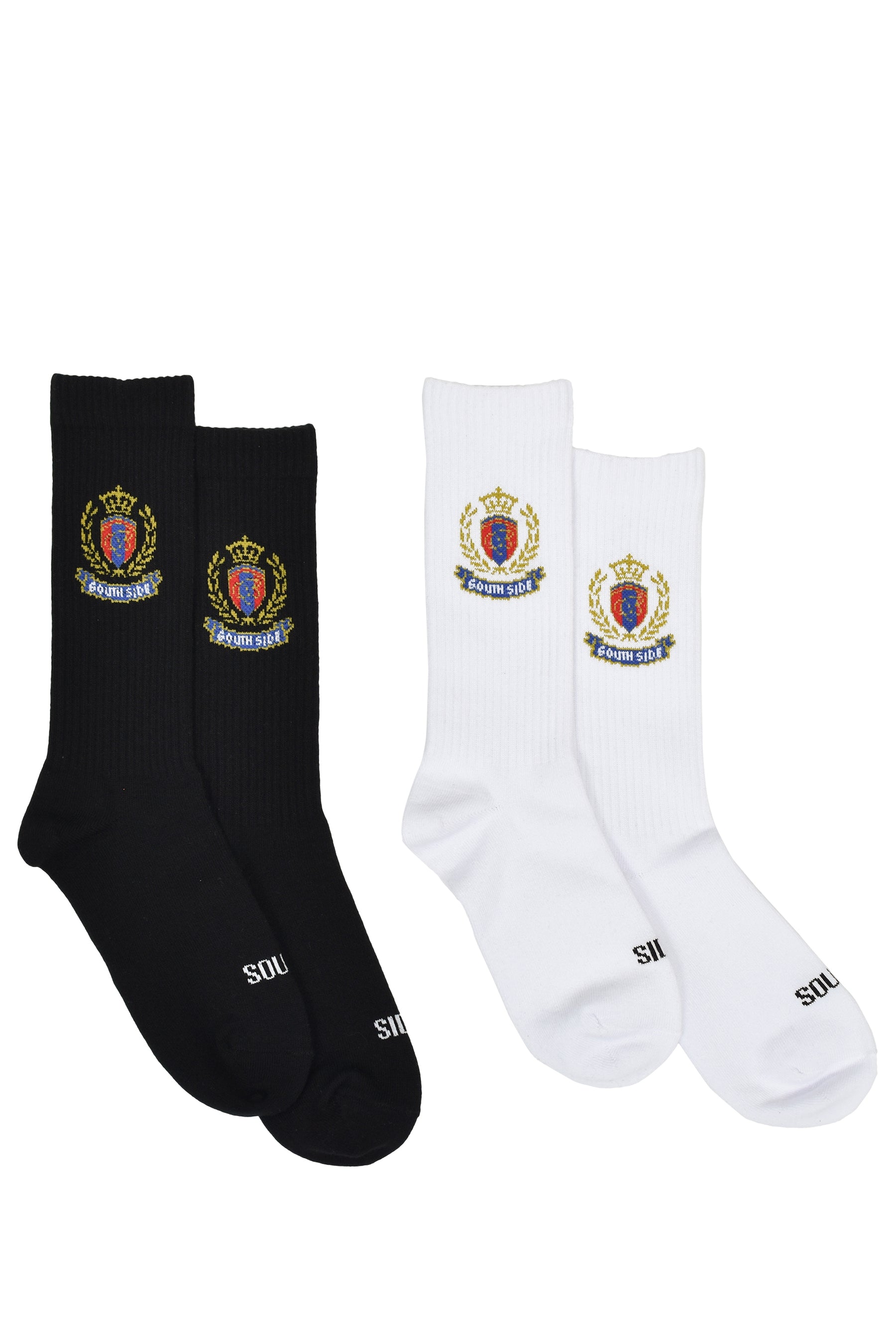 EMBLEM LOGO SOCKS 2PACK / BLK&WHT