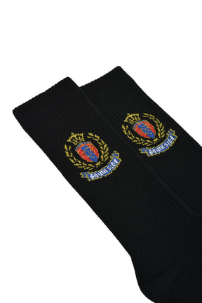 EMBLEM LOGO SOCKS 2PACK / BLK&WHT