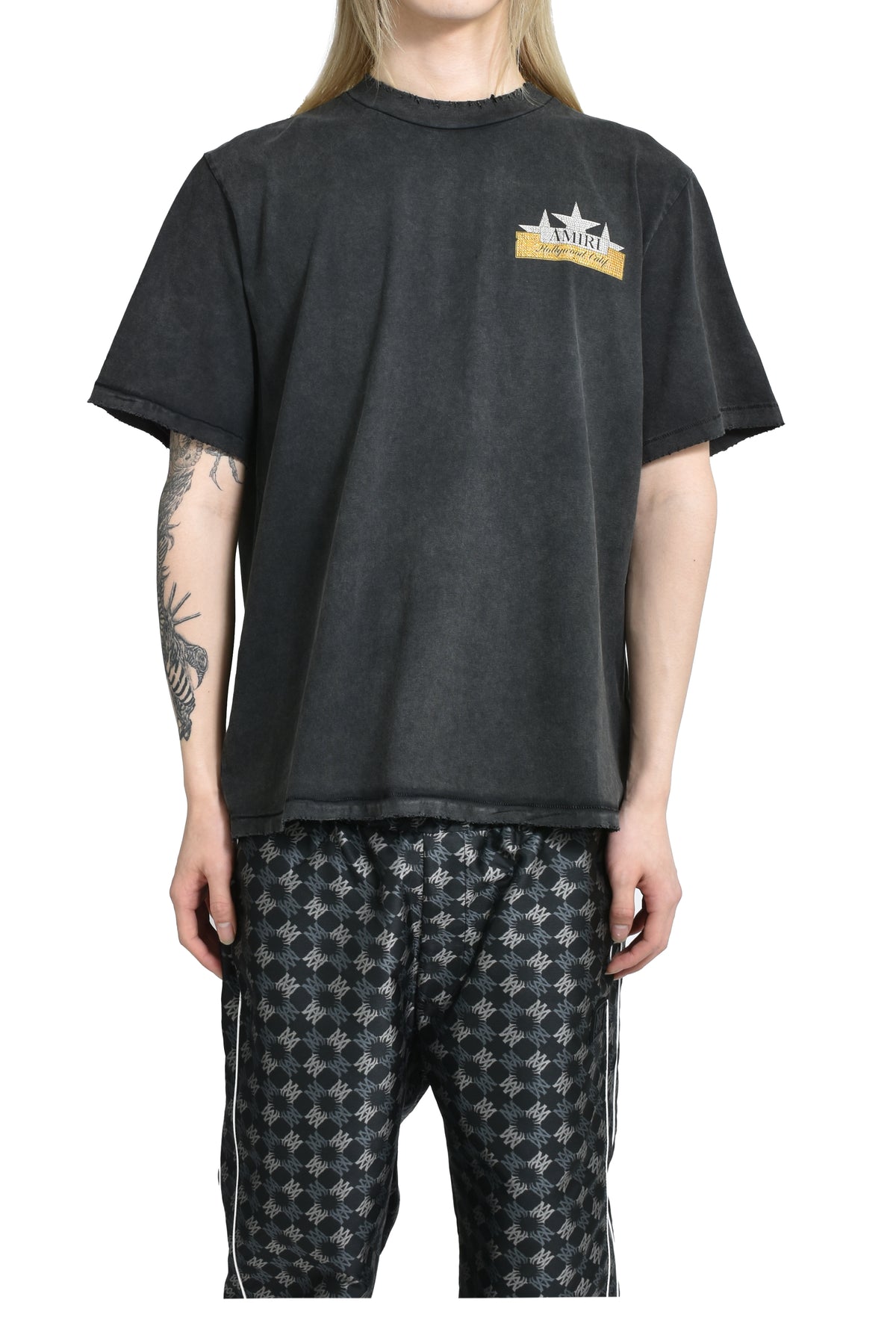 VINTAGE AMIRI CRYSTAL STAR TEE / BLK