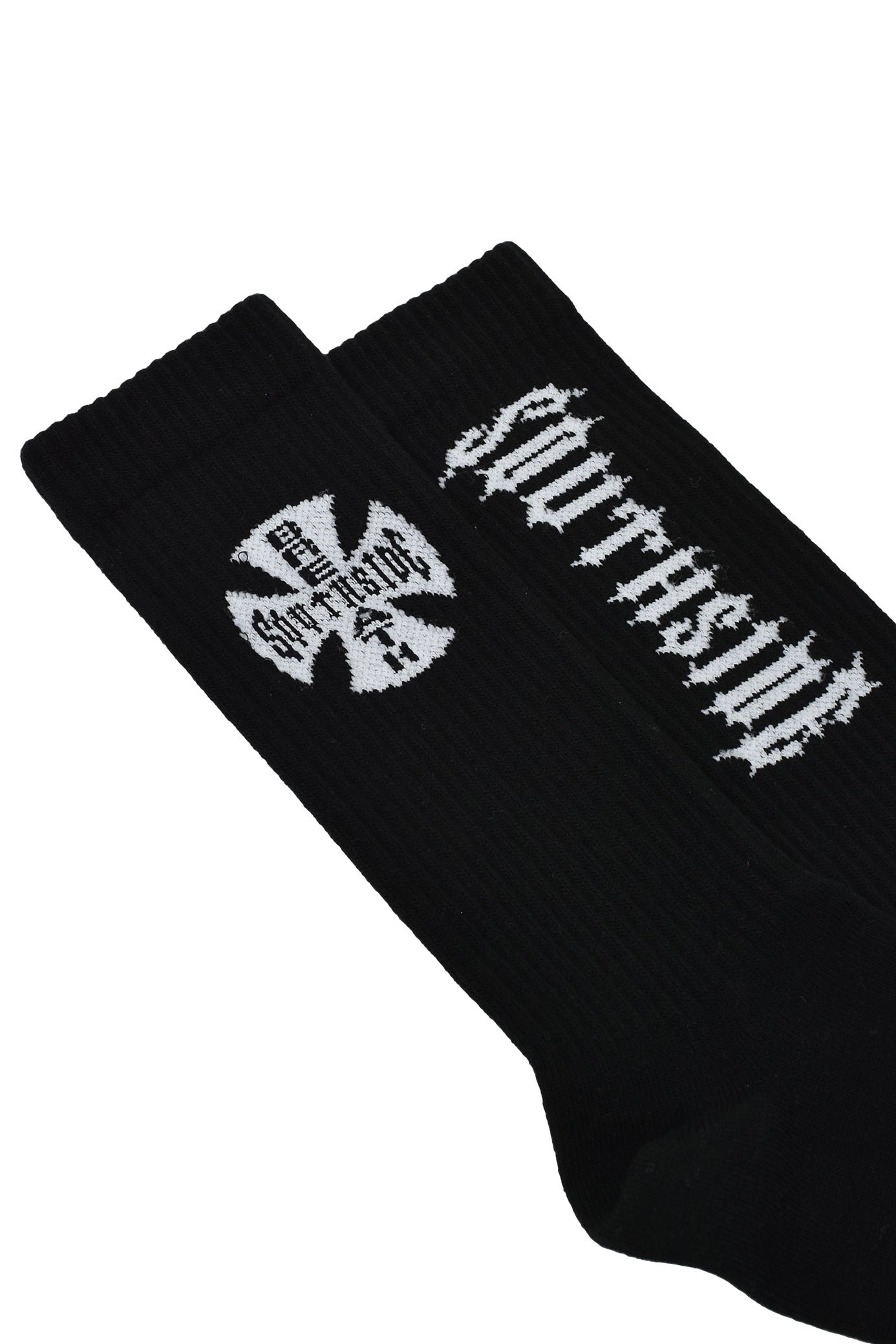 SOUTHSIDE CROSS SOCKS 2PACK / BLK&WHT