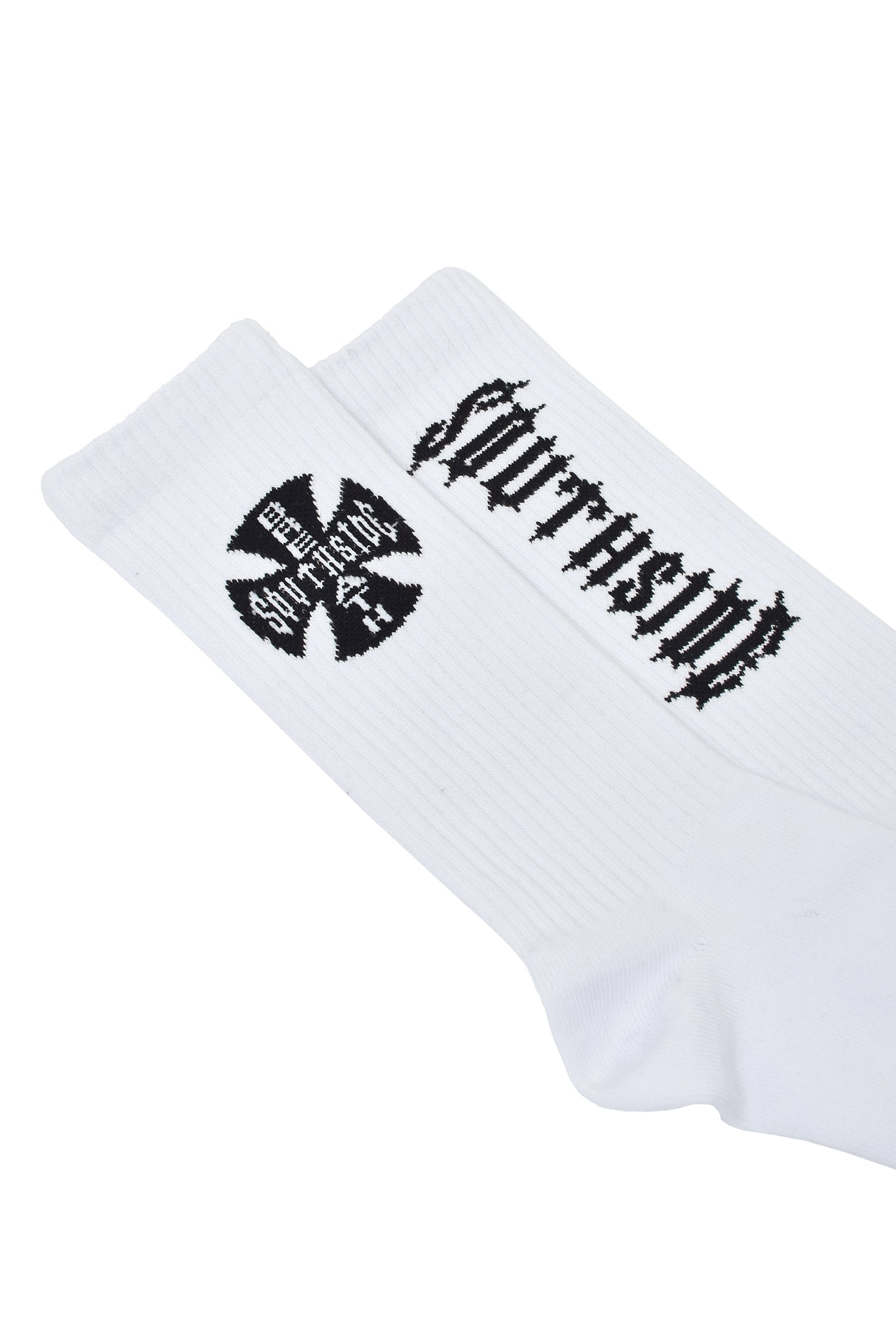 SOUTHSIDE CROSS SOCKS 2PACK / BLK&WHT